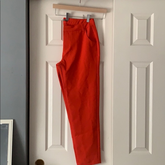 Bright Red Straight Leg Pants + SH - Picture 1 of 6